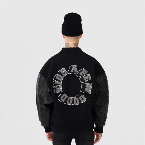 【正品 三标全】重磅马思唯联名烫钻刺绣棒球服男潮棒球夹克外套