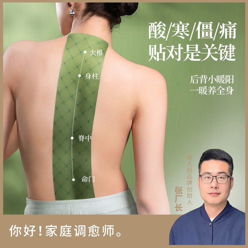 龙骨凤脉贴自发热艾草龙骨灸贴督脉热敷艾灸贴持久发热背部暖贴