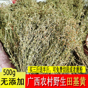 广西农村野生田基黄地耳草黄花草雀舌草500克干品整株田基王包邮