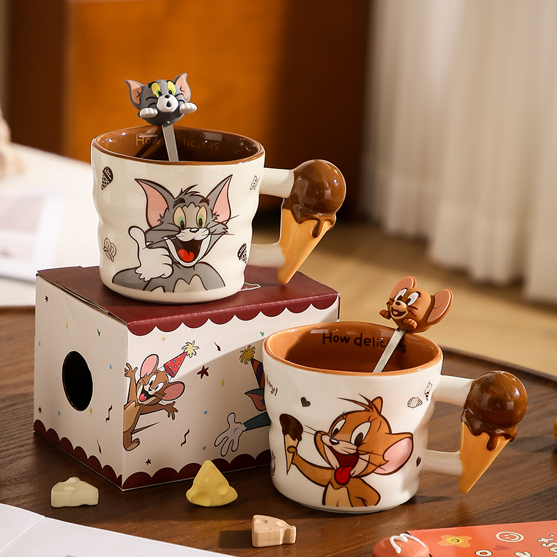 猫和老鼠杯子高颜值情侣水杯女生