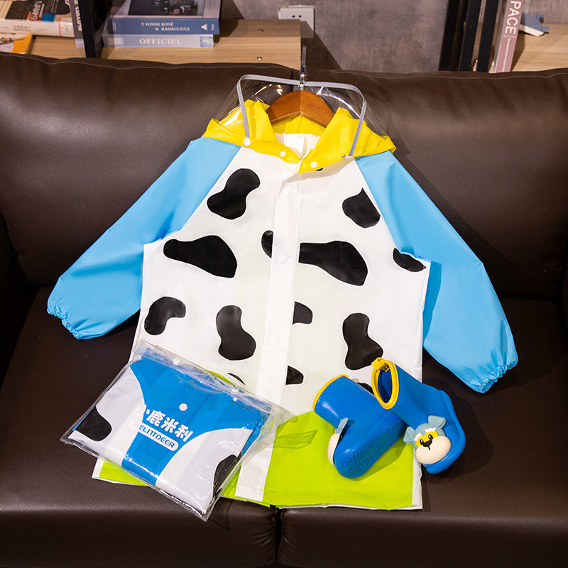 儿童雨衣男童2024新款雨鞋套装2岁3幼儿园宝宝雨披女童上学防暴雨