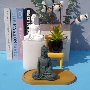 做砂岩摆件的工具模具小坐佛摆设硅胶模具小佛像磨具茶宠创意模型