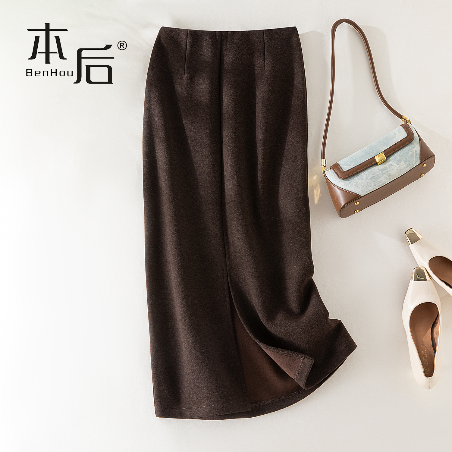 【醋酸+绵羊毛】加厚磨毛半身裙