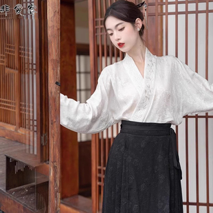 春夏款新中式轻汉服汉元素通勤飞机袖马面裙上衣搭配日常可穿套装