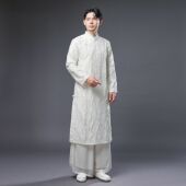 民国风长衫 复古民族风气质2026年男装 潮中国立领盘扣长袍相声大褂