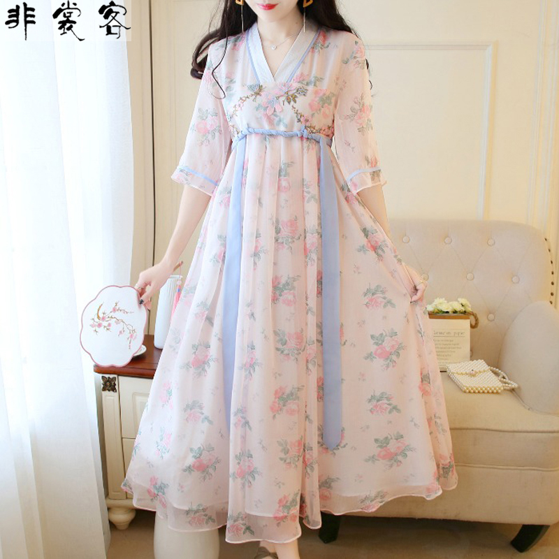 改良樱花公主汉元素仙女汉服