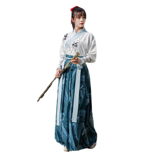 改良交领武侠风情侣侠客魏晋风男汉服古装中国风女夏季仙气三件套