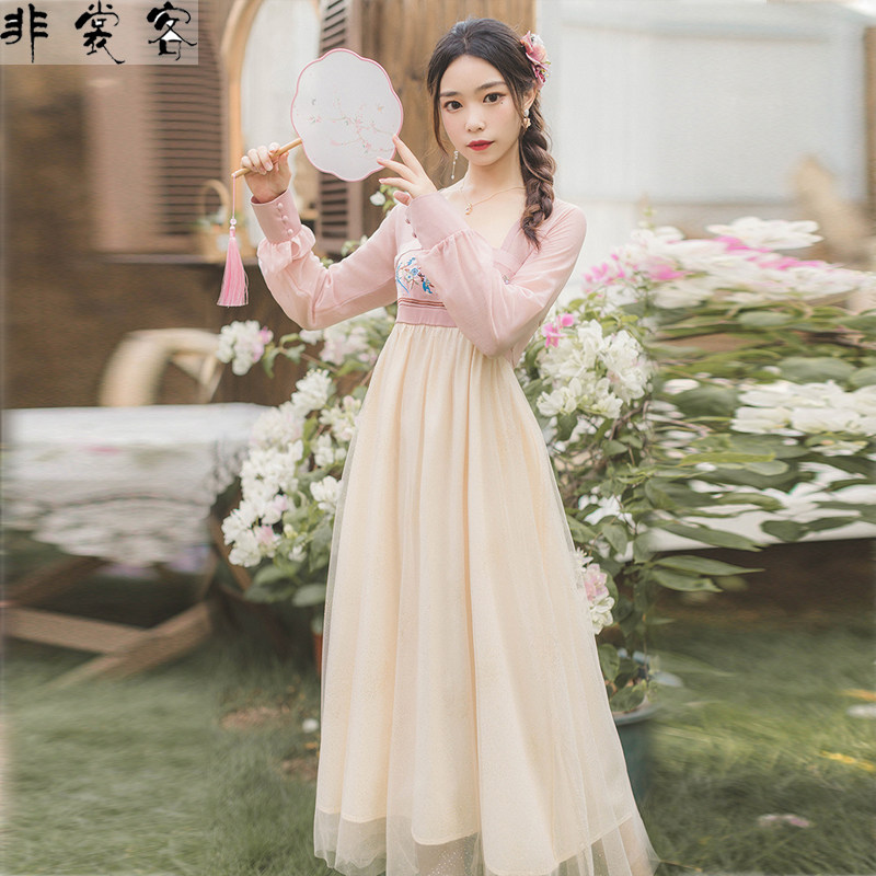 仙气飘逸古风学生超仙班服古风 汉元素 中国风lolita裙连衣裙秋季