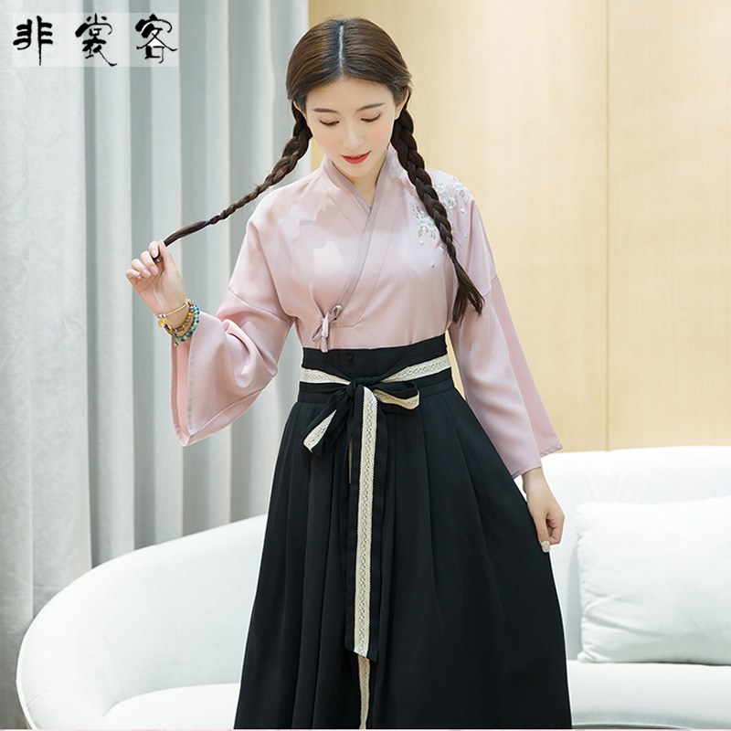复古汉服改良日常可穿春装上下