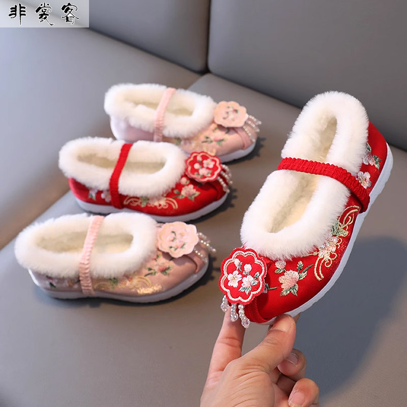 加绒儿童棉鞋FEICHANGKE中国风图片
