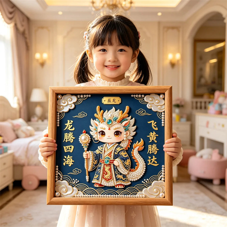 新款珍珠画手工钻石画图片
