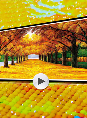 黄金满地5D水晶钻石画满钻砖石客厅点粘钻贴钻十字绣新款客厅风景