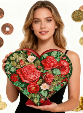 存钱罐储蓄罐收纳盒2026新款5D水晶钻石画自己手工贴贴十字绣客厅