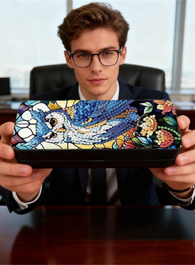 眼镜盒2026年新款5D水晶钻石画自己手工贴贴点钻十字绣高级感客厅