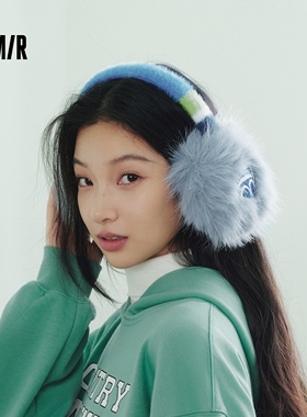森马罗小黑绣花时尚毛绒耳罩女