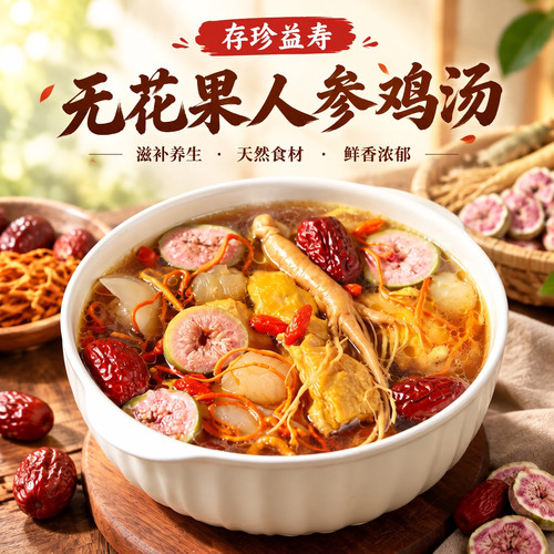 无花果人参鸡汤材料包煲汤炖汤