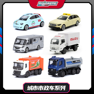美捷轮合金小车收藏车模城市系列沃尔沃海默奔驰五十铃菲亚特