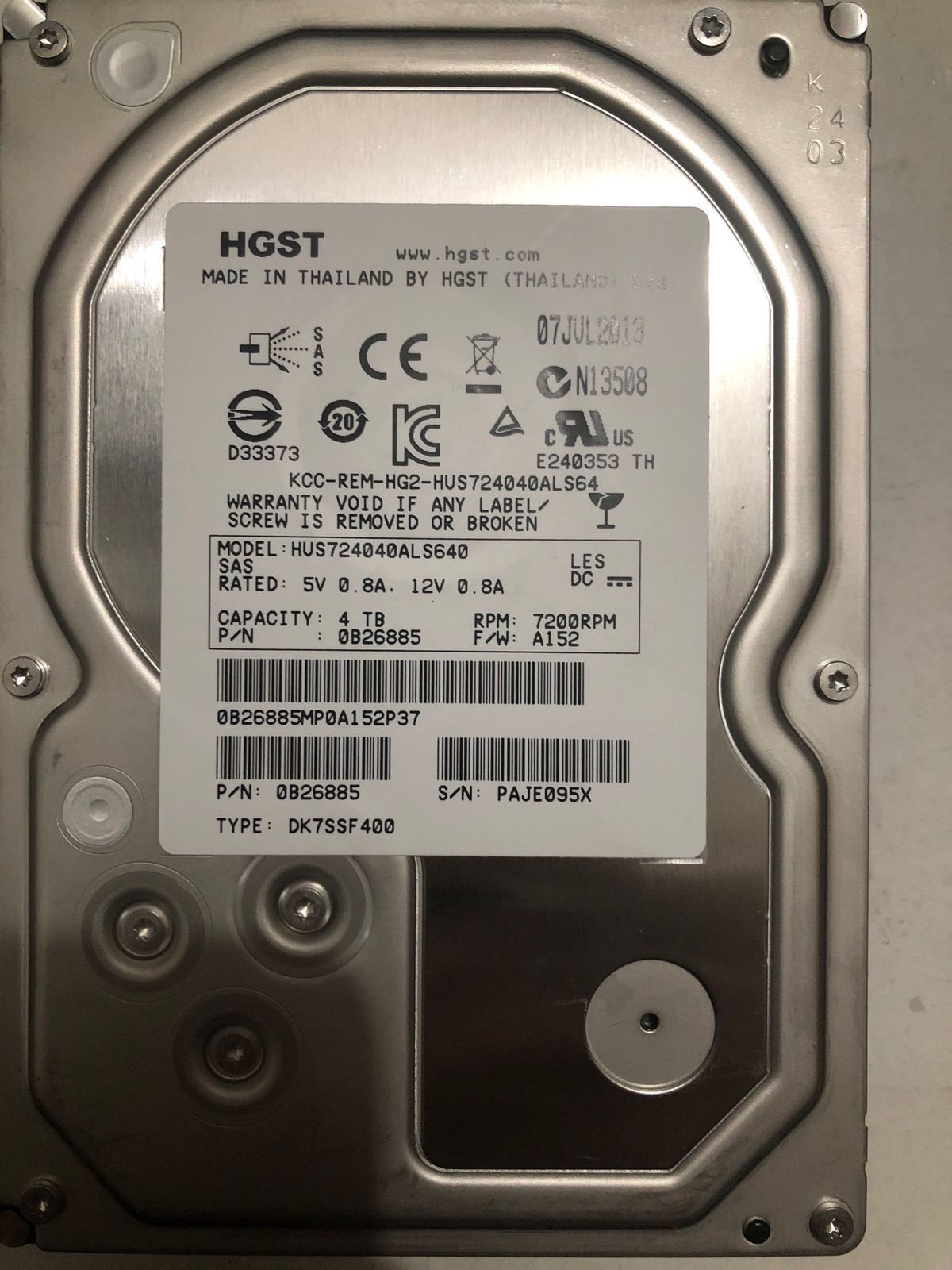 4tb企业级服务器128M硬盘希捷3.5寸SAS 4t ST4000NM0023