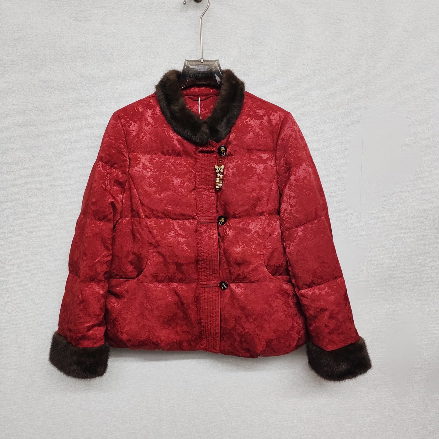 正品新中式毛领羽绒服女短款金色拼接立领保暖外套中年妈妈过年款,女装/女士精品,羽绒服,淘宝优惠券,粉丝福利购,淘宝优惠卷