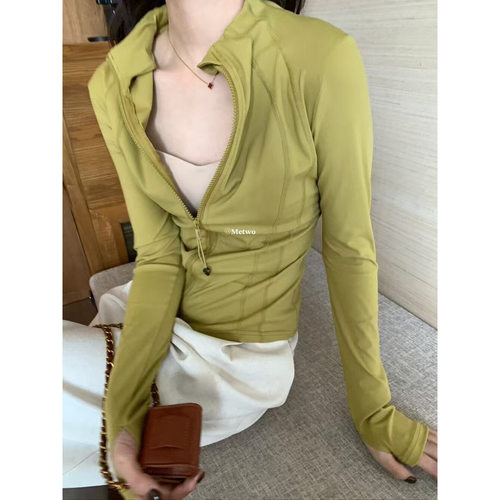 Hers夏季时尚简约修身显瘦宽松休闲风长袖拉链外套防晒衫女装