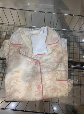 METWO 睡衣女春秋款长袖长裤衬衫纯棉休闲法式高级感家居服套装