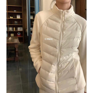 棉服 修身 hers一勺甜 三层发热加绒保暖正肩羽绒服外套女2024冬季