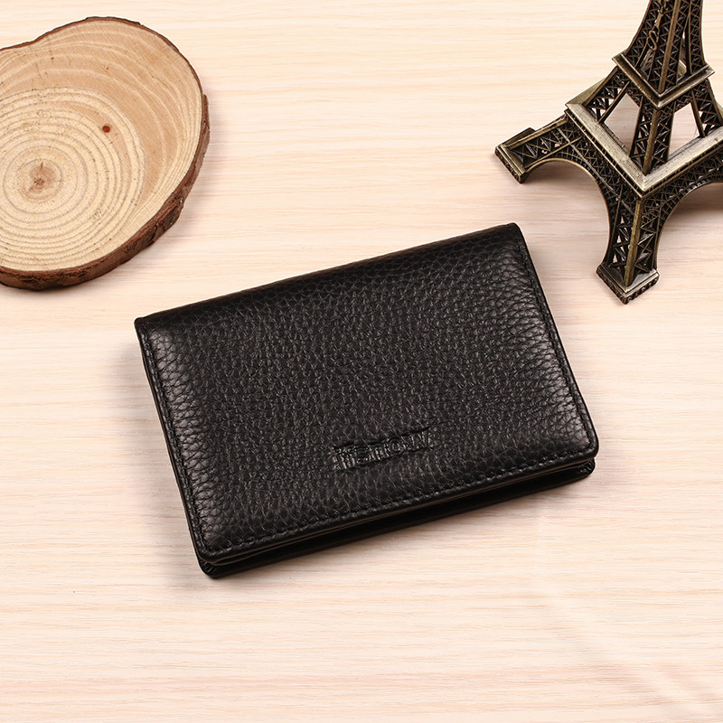 名片夹男士商务真皮卡包女大容量定制名片包皮质精致简约随身牛皮