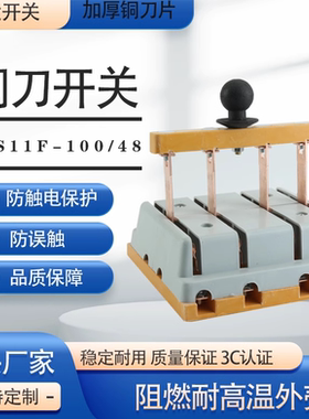 HS11F-100/48转换防误触式倒顺闸刀开关100A双向切换双投三相四线