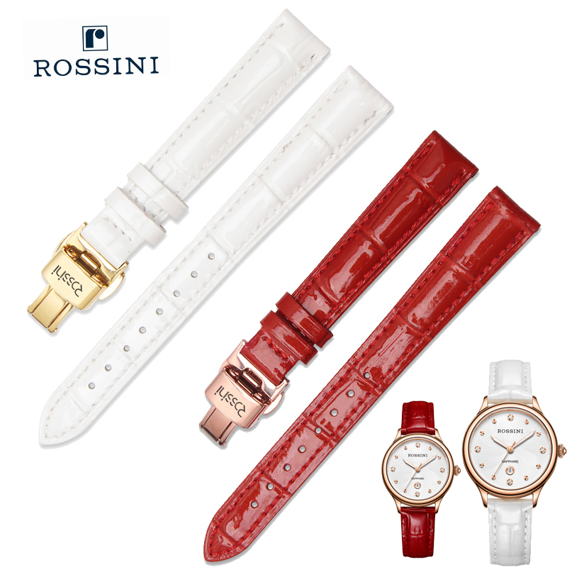 罗西尼手表带女女款真皮表链CHIC系列红白皮带516734蝴蝶扣表带-封面