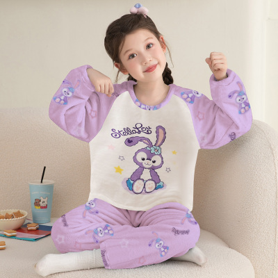 女童珊瑚绒加厚冬装星黛露家居服