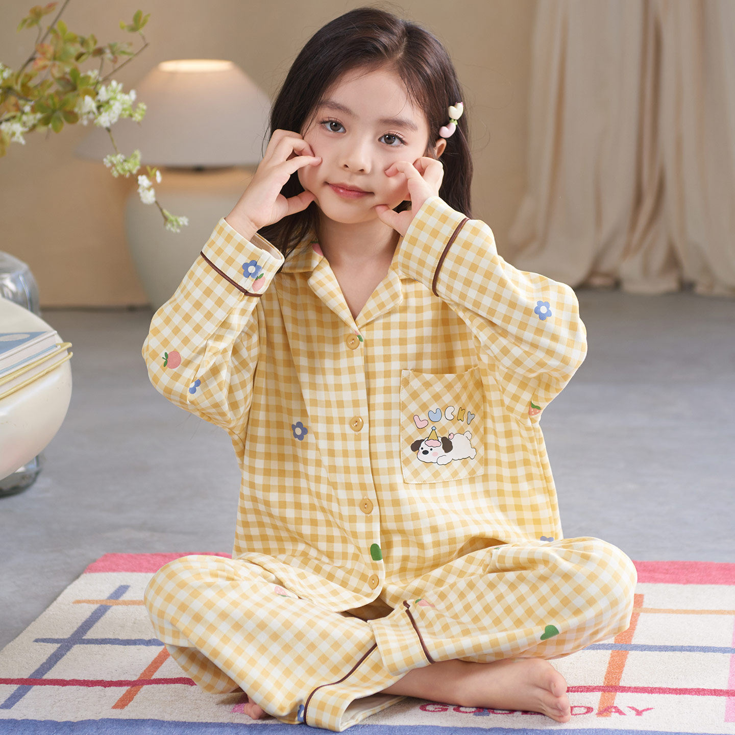 女童睡衣2026新款春秋季纯棉儿童长袖女孩卡通小狗大童公主家居服,童装/婴儿装/亲子装,家居服套装,淘宝优惠券,粉丝福利购,淘宝优惠卷