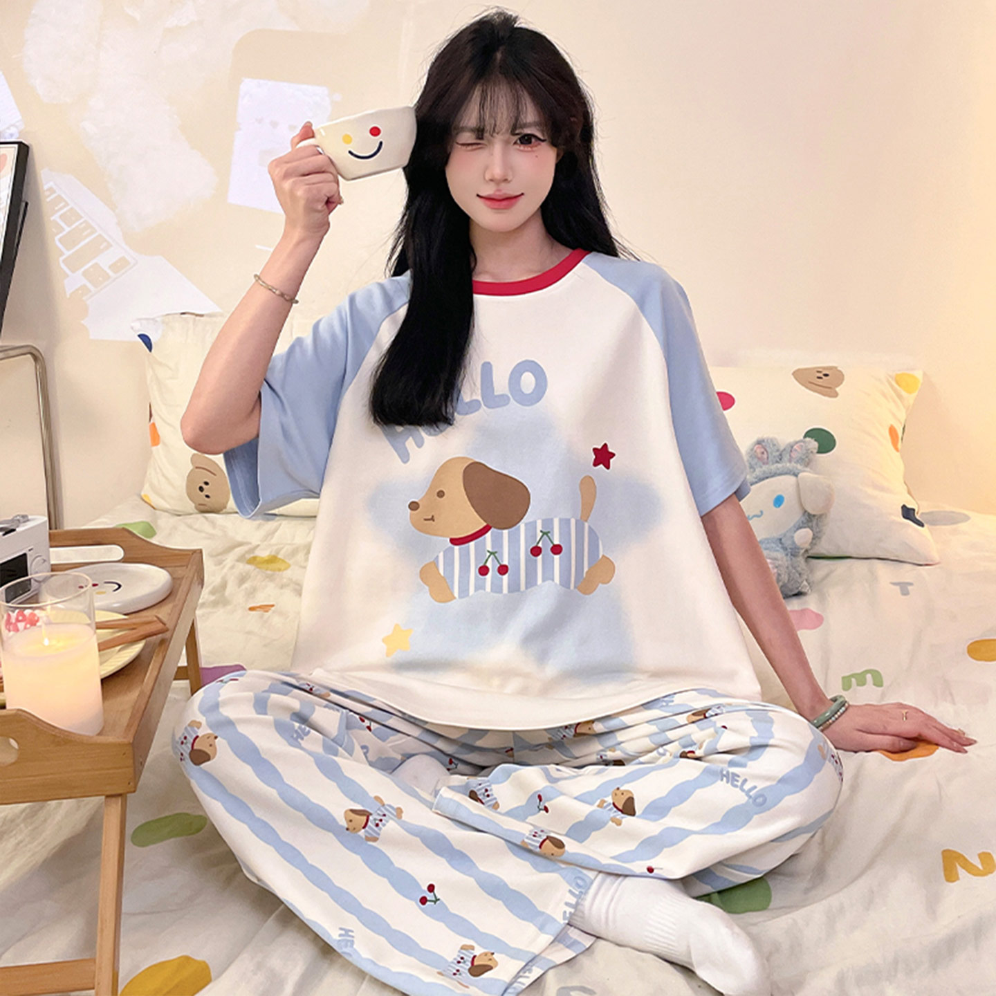 纯棉睡衣女2026新款夏季薄款短袖