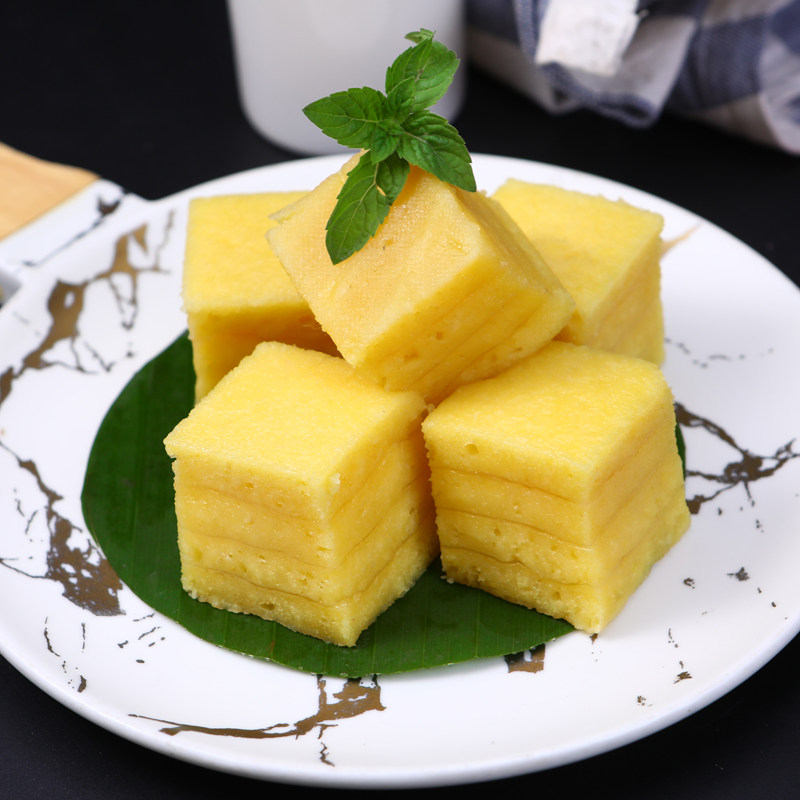 禄洲奶香软层糕千层糕广式早餐半成品茶楼点心糕点冷冻食品500克