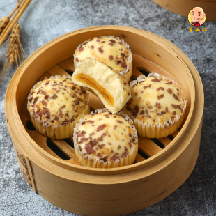 广式 速冻茶点蛋黄流心蒸蛋糕早餐下午茶点心餐饮即食蛋糕食品12个