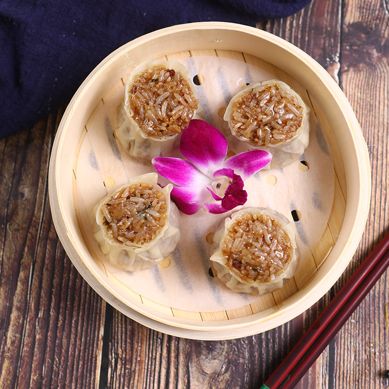 鲜肉糯米烧麦烧卖广式茶楼速冻早茶点心港式烧麦干蒸60g*12个包