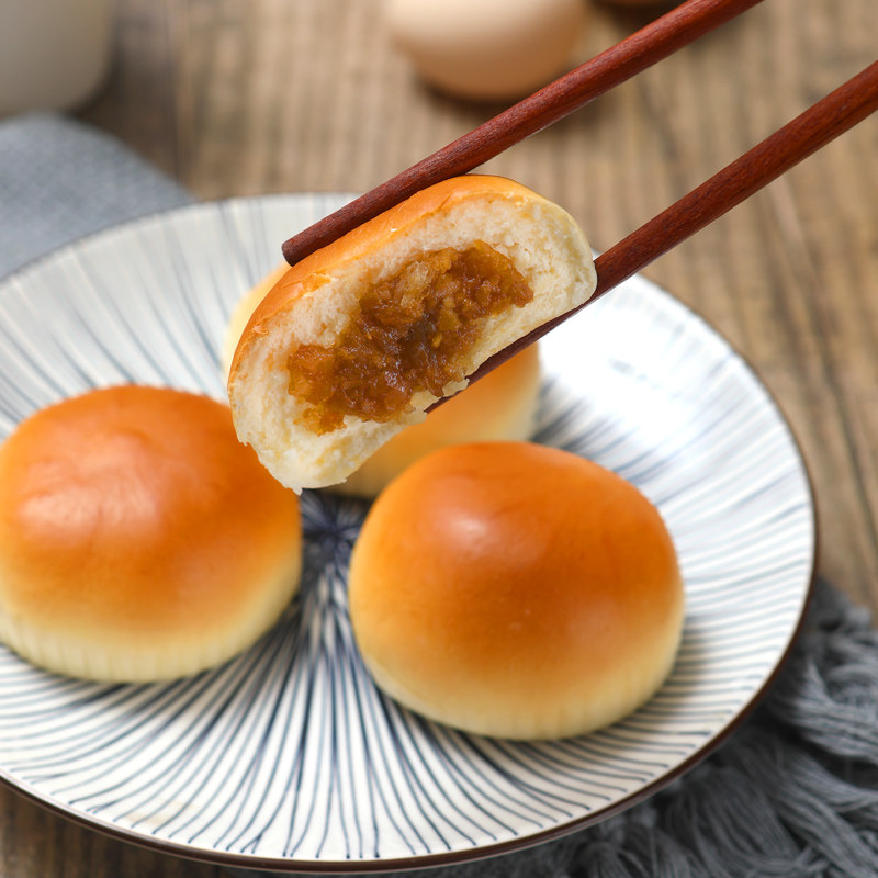 广式点心叉烧餐包子法式焗餐包酒店茶楼早餐包点6个*50g