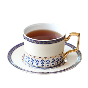 骨瓷精致咖啡杯套装欧式下午茶茶具陶瓷小奢华家用6件套带架碟勺