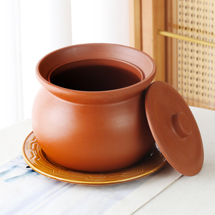 德化紫砂瓦罐汤炖盅家用汤罐蒸盅煨汤盅大号陶瓷炖罐炖盅