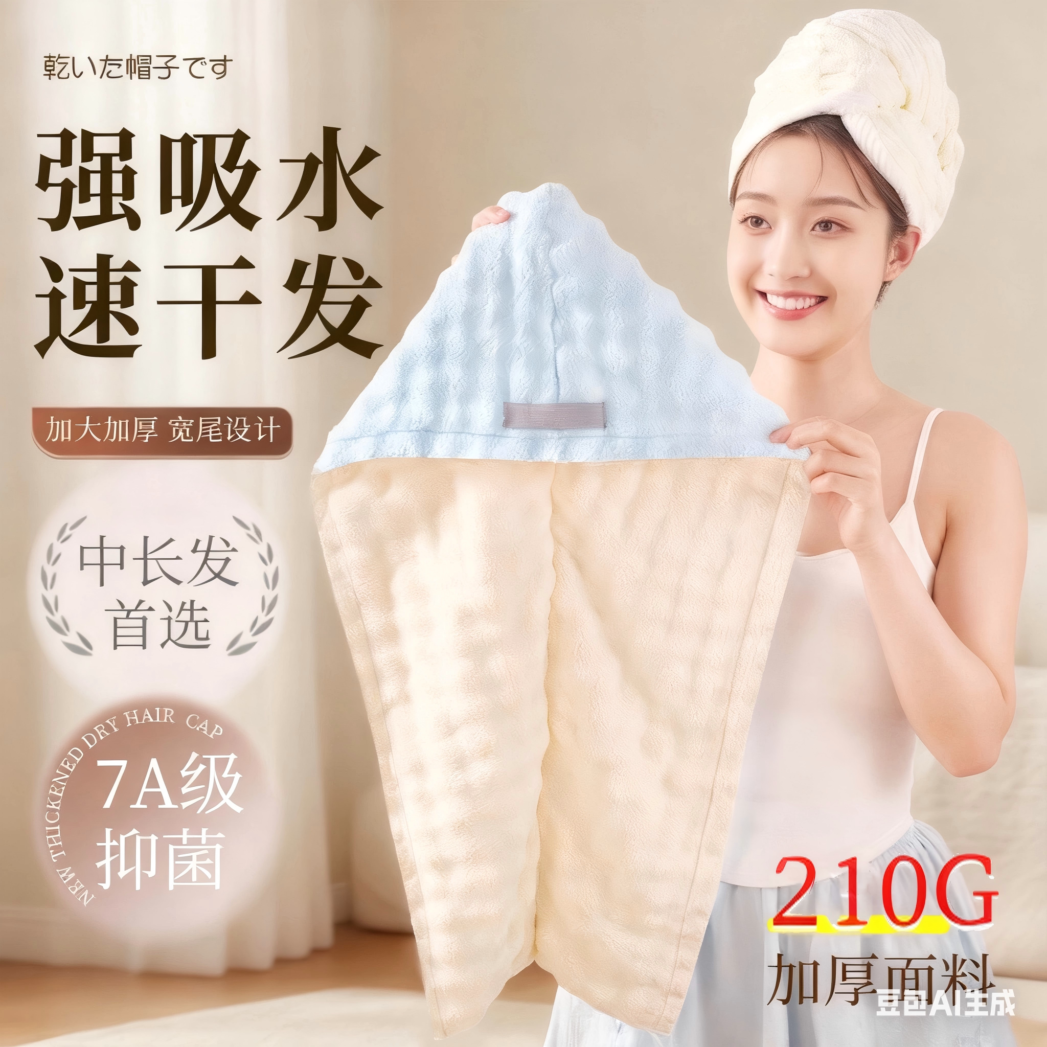 新款加厚干发帽女干发帽子超强吸水干发巾毛巾洗头发包头巾浴帽