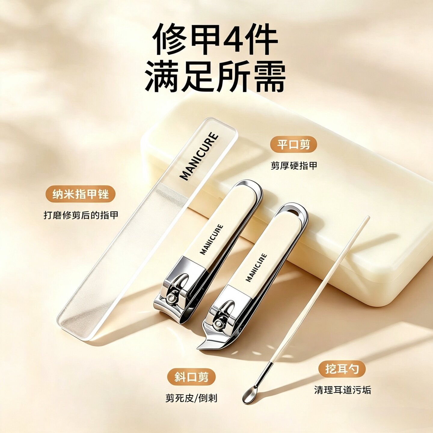 指甲刀套装家用修甲工具指甲钳图片