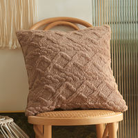 Plush Nordic-style ins cushions, sofa cushions, living room backrest cushions, white cream-style pillowcase without core on the bed thumbnail 2
