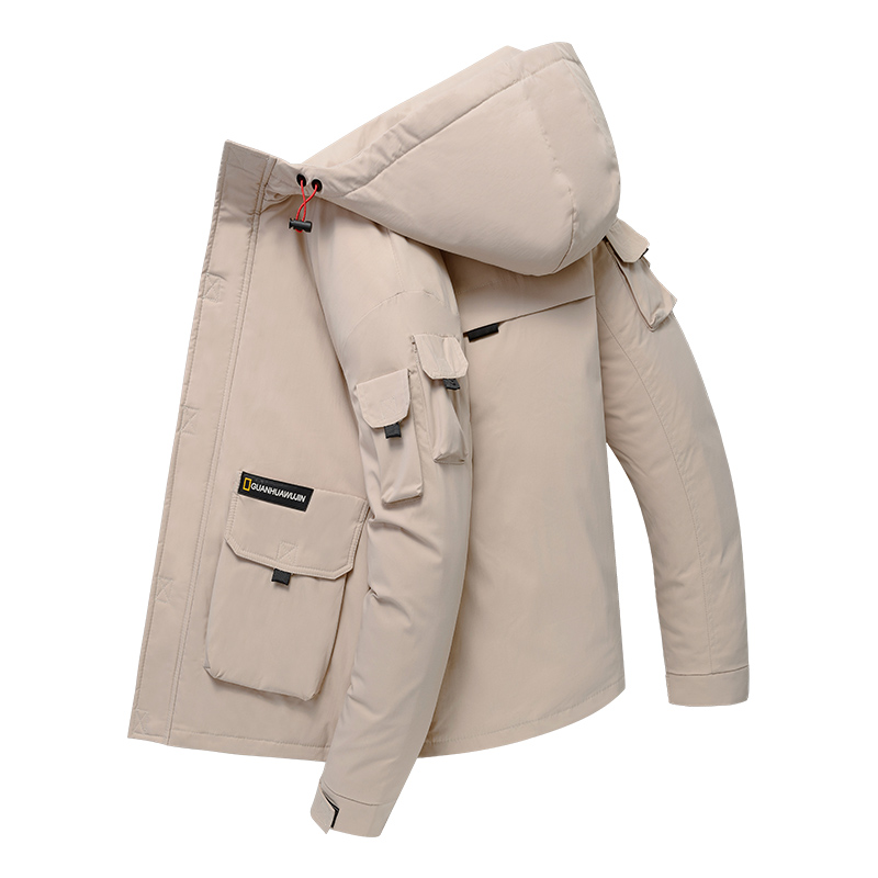 Men's thick and warm Multi Pocket work clothes cotton coat men's cotton coat