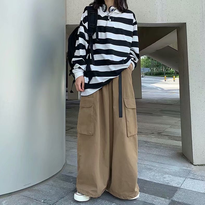 2021工装裤男直筒宽松秋季时尚潮休闲束腰九分裤XZ212-QK008-P35，男装休闲裤，星座212