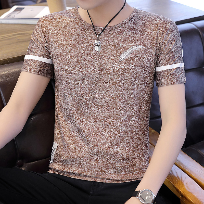 Cationic printing short sleeve slim T-shirt