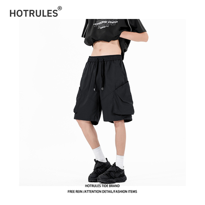 潮流五分裤子宽松直筒男款夏季