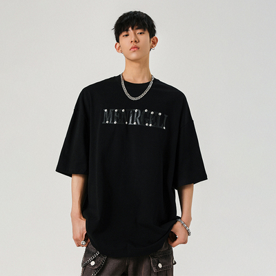 【重磅纯棉】美式圆领短袖T恤男