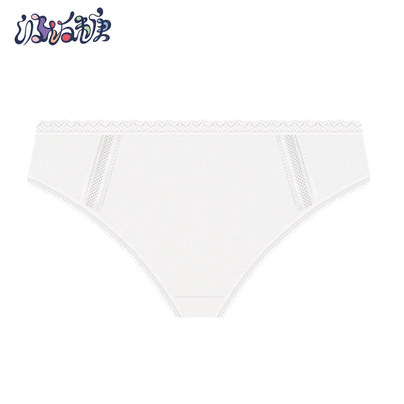 波板糖 简约镂空蕾丝边莫代尔学生内裤 发育期舒适少女三角裤839