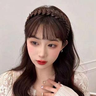 鱼骨辫假发头箍高颅顶显脸小刘海气质不死板遮盖发际线神器压发饰