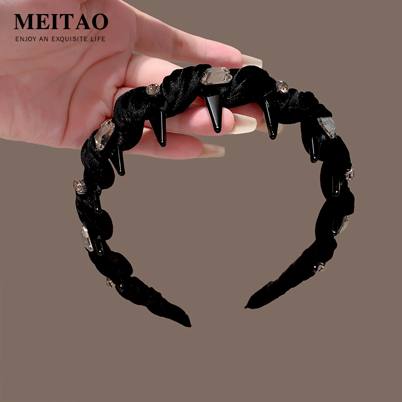 高级感水钻波浪发箍女2025新款高颅顶洗脸压发防滑头箍气质头饰品