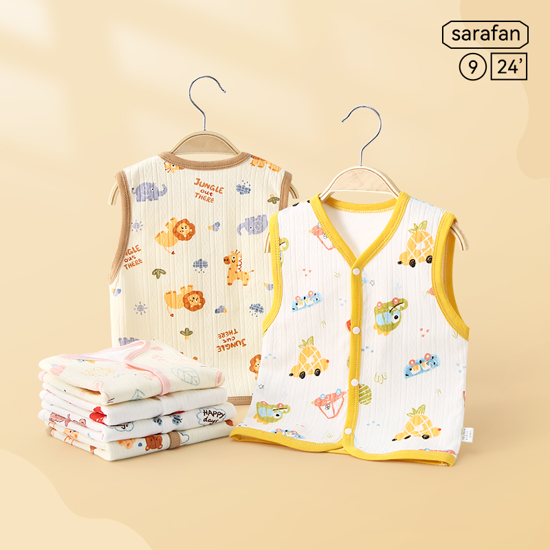 婴儿马甲纯棉2024新款